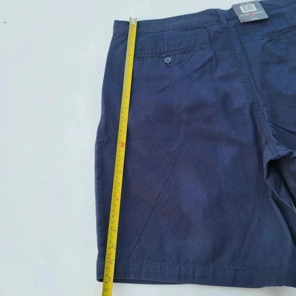 NWT $40 George & Martha Navy Blue Pleated Chino Men's Shorts Size 38 - Picture 3 of 11